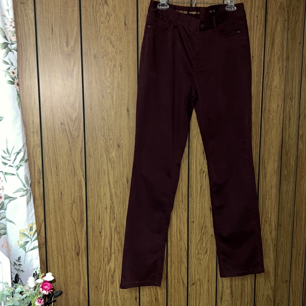 Talbots maroon straight leg pants, Sz 10
